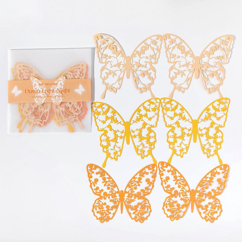 Momo Looking for Butterfly Series Inspiration Embossing Series Hollow Embossed Butterfly Lace Material Paper Pocket Decoration Material Art DIY Handmade Material - CHL-STORE 