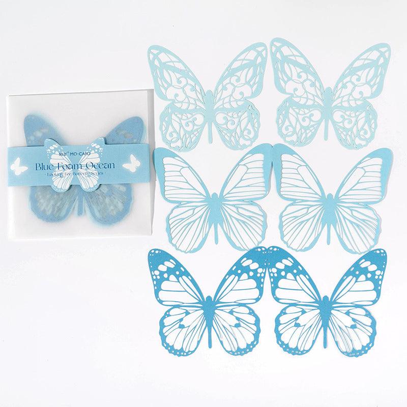 Momo Looking for Butterfly Series Inspiration Embossing Series Hollow Embossed Butterfly Lace Material Paper Pocket Decoration Material Art DIY Handmade Material - CHL-STORE 
