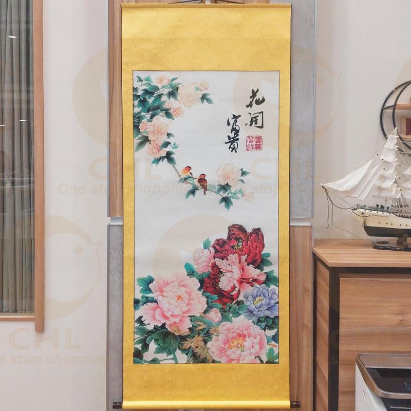 Multi-size Calligraphy Painting Raw Xuan Paper Scroll-Buddha Yellow Customizable Pattern Art Painting Custom Artwork Birthday Banquet Gift - CHL-STORE 