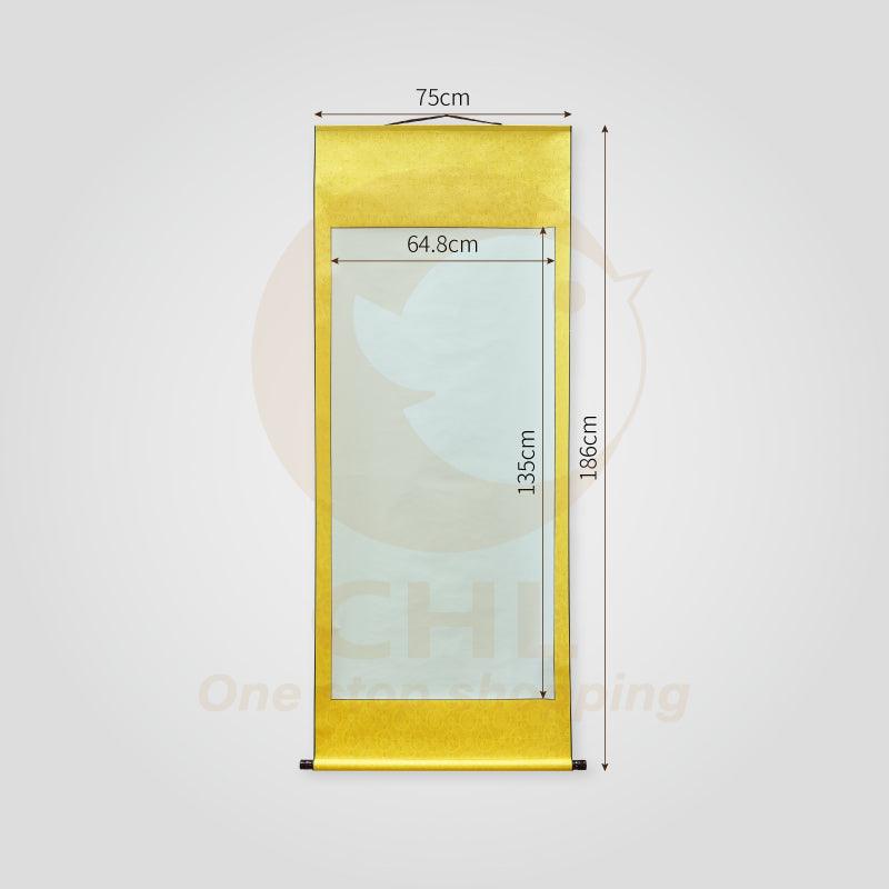 Multi-size Calligraphy Painting Raw Xuan Paper Scroll-Buddha Yellow Customizable Pattern Art Painting Custom Artwork Birthday Banquet Gift - CHL-STORE 
