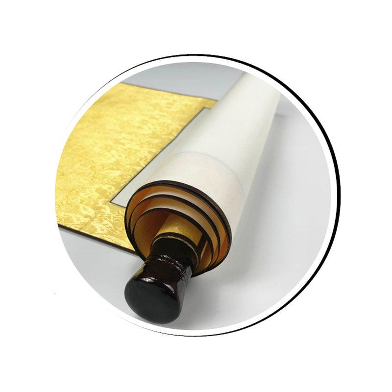 Multi-size Calligraphy Painting Raw Xuan Paper Scroll-Buddha Yellow Customizable Pattern Art Painting Custom Artwork Birthday Banquet Gift - CHL-STORE 