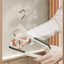 Non-slip Anti-Shoulder Corner Fish Mouth Hook Plastic Hanger-Grey Wardrobe Organizer Clothes Drying Helper Daily Necessities Home - CHL-STORE 