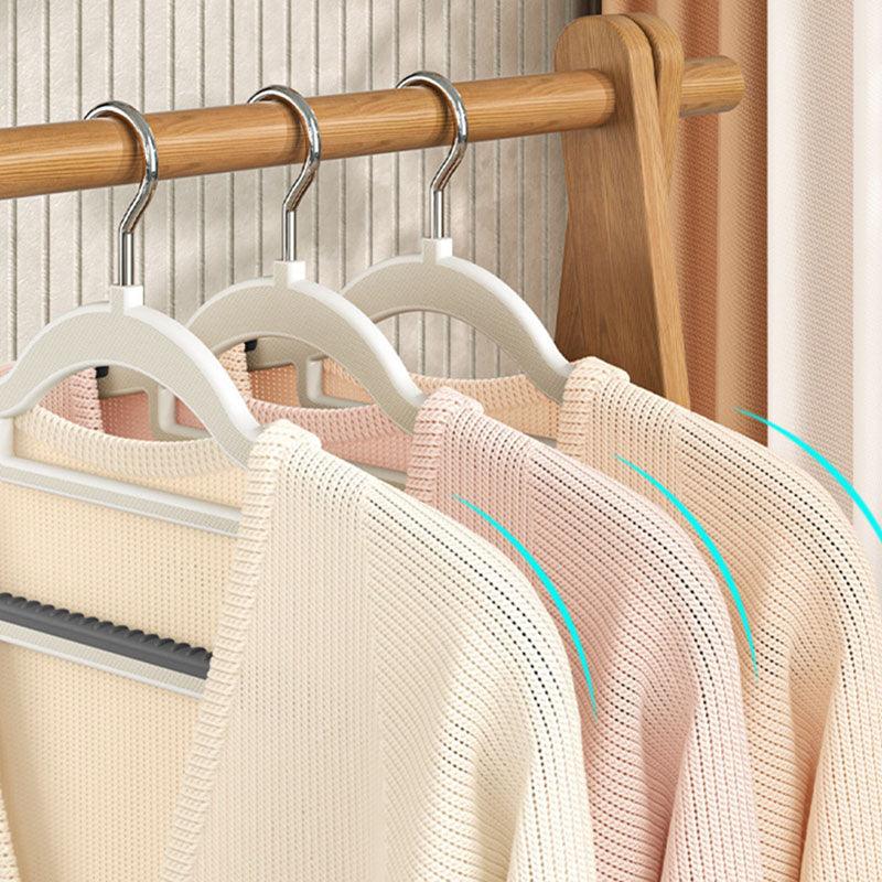 Non-slip Anti-Shoulder Corner Fish Mouth Hook Plastic Hanger-Grey Wardrobe Organizer Clothes Drying Helper Daily Necessities Home - CHL-STORE 
