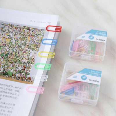 Office school supplies color ABS boxed anti-rust paper clips - random color office supplies learning small things data binding - CHL-STORE 