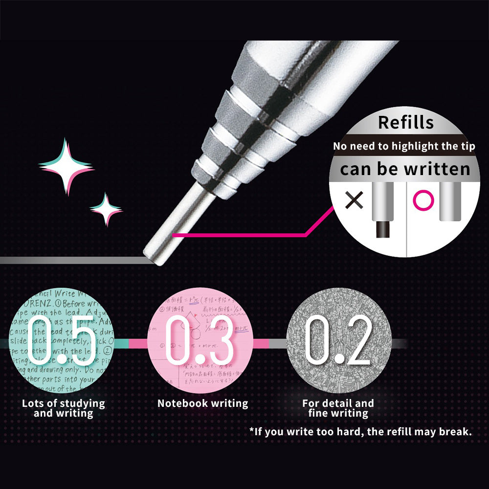PENTEL Orenz clear body 0.5mm mechanical pencil XPP505 - CHL-STORE 