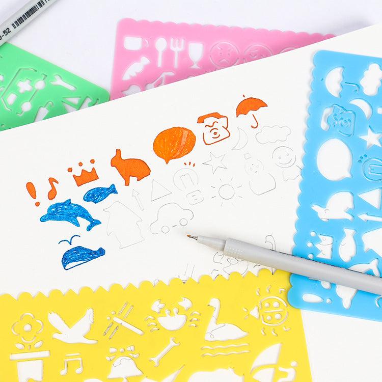 Painting Theme Stencil Tool cute animals Cutout Stencil Mandala Harmony Pastel NP-H7TGM-701 NP-H7TRIA-072-1 - CHL-STORE 