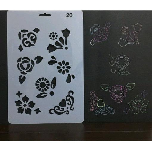 Painting Theme Stencil Tool cute animals Cutout Stencil Mandala Harmony Pastel NP-H7TGM-701 NP-H7TRIA-072-1 - CHL-STORE 