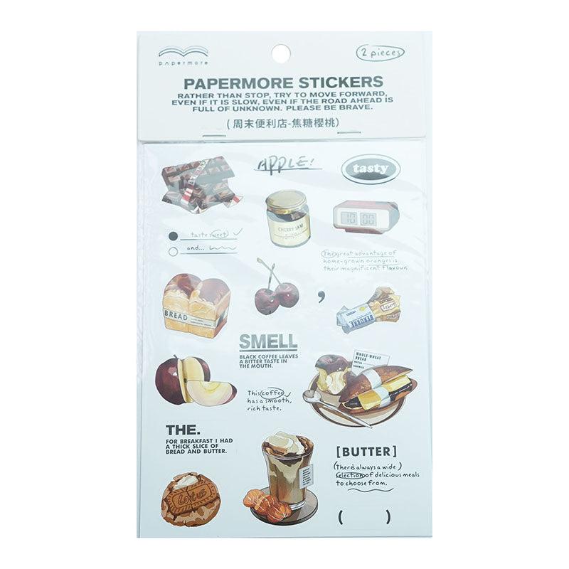 PaperMore Self-adhesive Sticker Weekend Convenience Store Pocket Material DIY Pocket Collage Decorative Material Hand-painted Style - CHL-STORE 