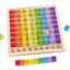 Patience and concentration education colorful wooden stacking stones 38 groups / 36 grains of beech stacking stones wooden nine-nine multiplication building blocks colorful puzzle games learning aids - CHL-STORE 