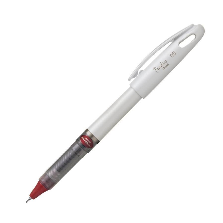 PENTEL BLN115W Tradio 0.5mm water-based ballpoint pen water-based pen white rod - CHL-STORE 