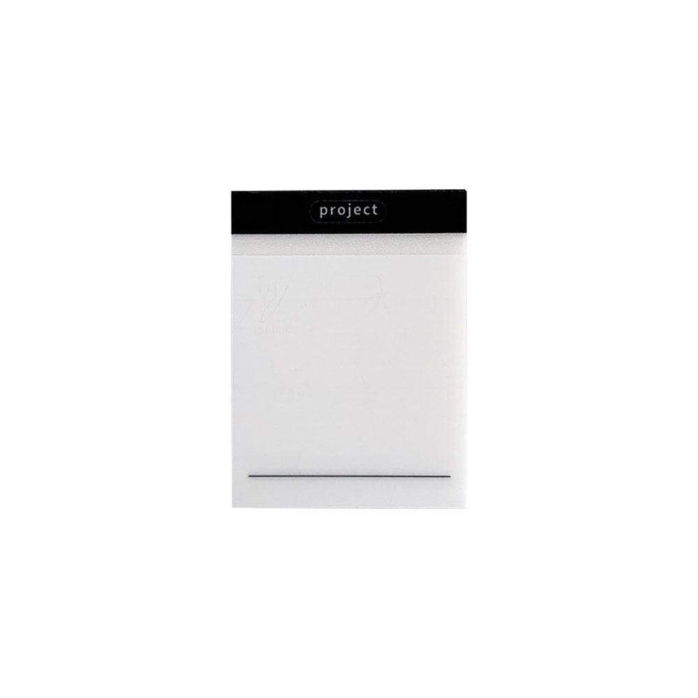 PET multi-functional black and white simple project series translucent sticky notes can be pasted repeatedly waterproof sticky notes office school supplies record messages - CHL-STORE 