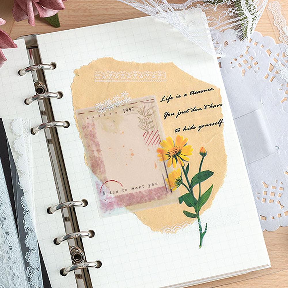 PET retro lace, hollow frame stickers, retro romantic stickers, waterproof materials, creative materials, decorative DIY, handbook collage - CHL-STORE 