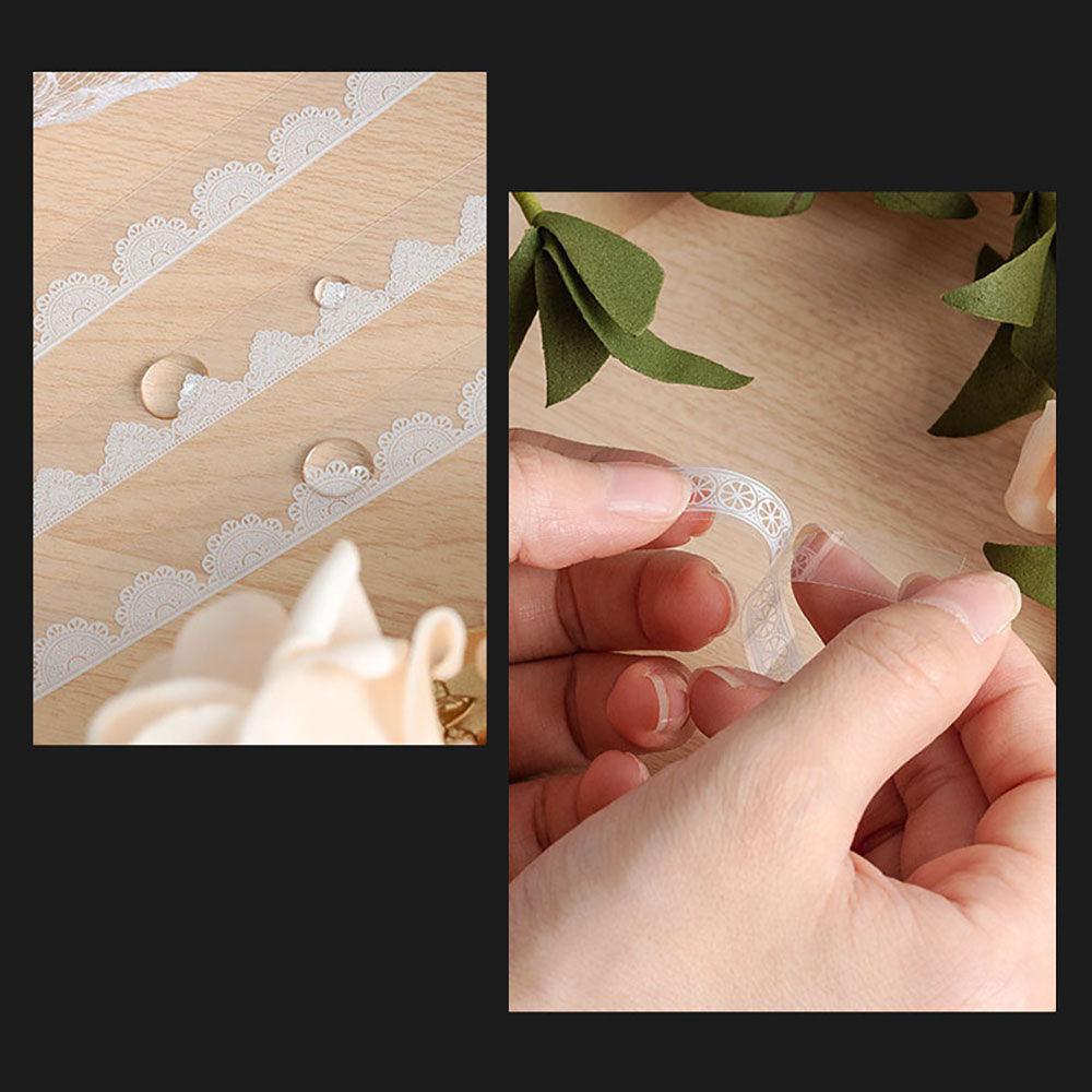 PET retro lace, hollow frame stickers, retro romantic stickers, waterproof materials, creative materials, decorative DIY, handbook collage - CHL-STORE 