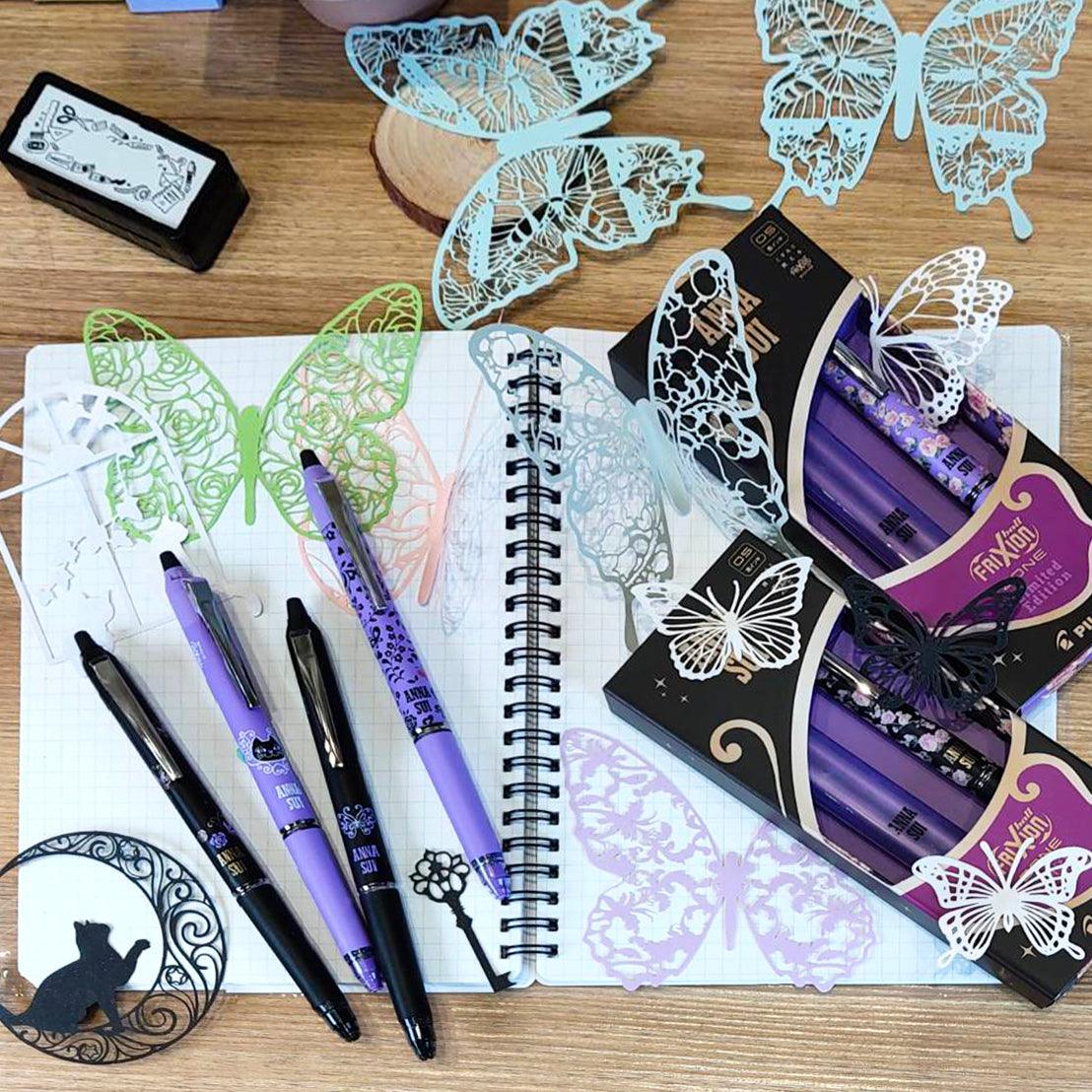 PILOTxANNA SUI Limited FRIXION BALL 0.5mm Magic Eraser Pen Single Entry 4 Types Gift Box Set Limited Item Butterfly Cat Rose LFBKZ70EFAS - CHL-STORE 