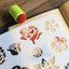 Pocket book, ink pad smudge tool, retro stamp, smear and color DIY, sponge finger set, painting template ruler, artistic creation NP-H7TRIA-073 - CHL-STORE 