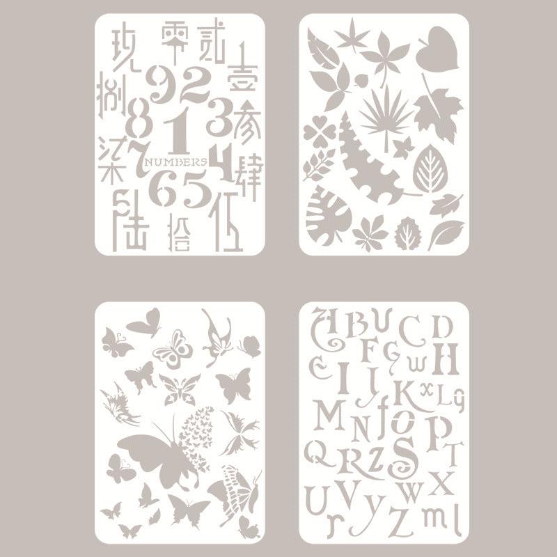 Pocket book, ink pad smudge tool, retro stamp, smear and color DIY, sponge finger set, painting template ruler, artistic creation NP-H7TRIA-073 - CHL-STORE 