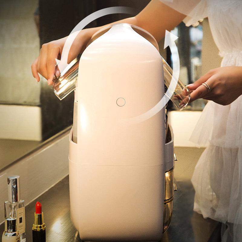 Portable dust-proof drawer desktop storage multi-layer screen jewelry storage box storage rack storage box easy to carry neat crystal powder pearl white light luxury white retro tea gold - CHL-STORE 