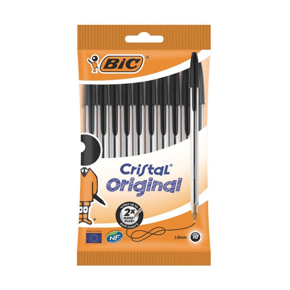 (Pre-Order) BIC Crystal Medium 1.0 1mm Oil-based ballpoint pen CMBLK - CHL-STORE 
