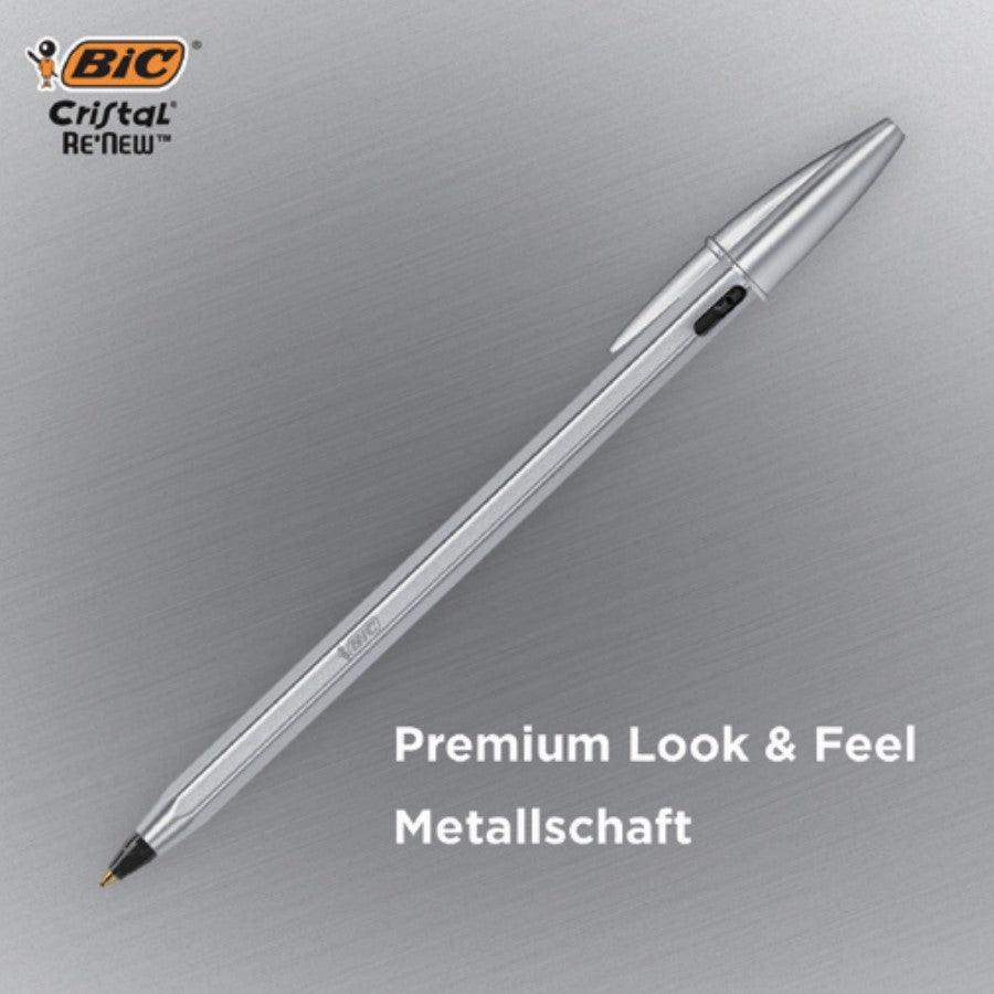 (Pre-Order) BIC Crystal Re'New 1.0 1mm Oil-based ballpoint pen CRBLK - CHL-STORE 