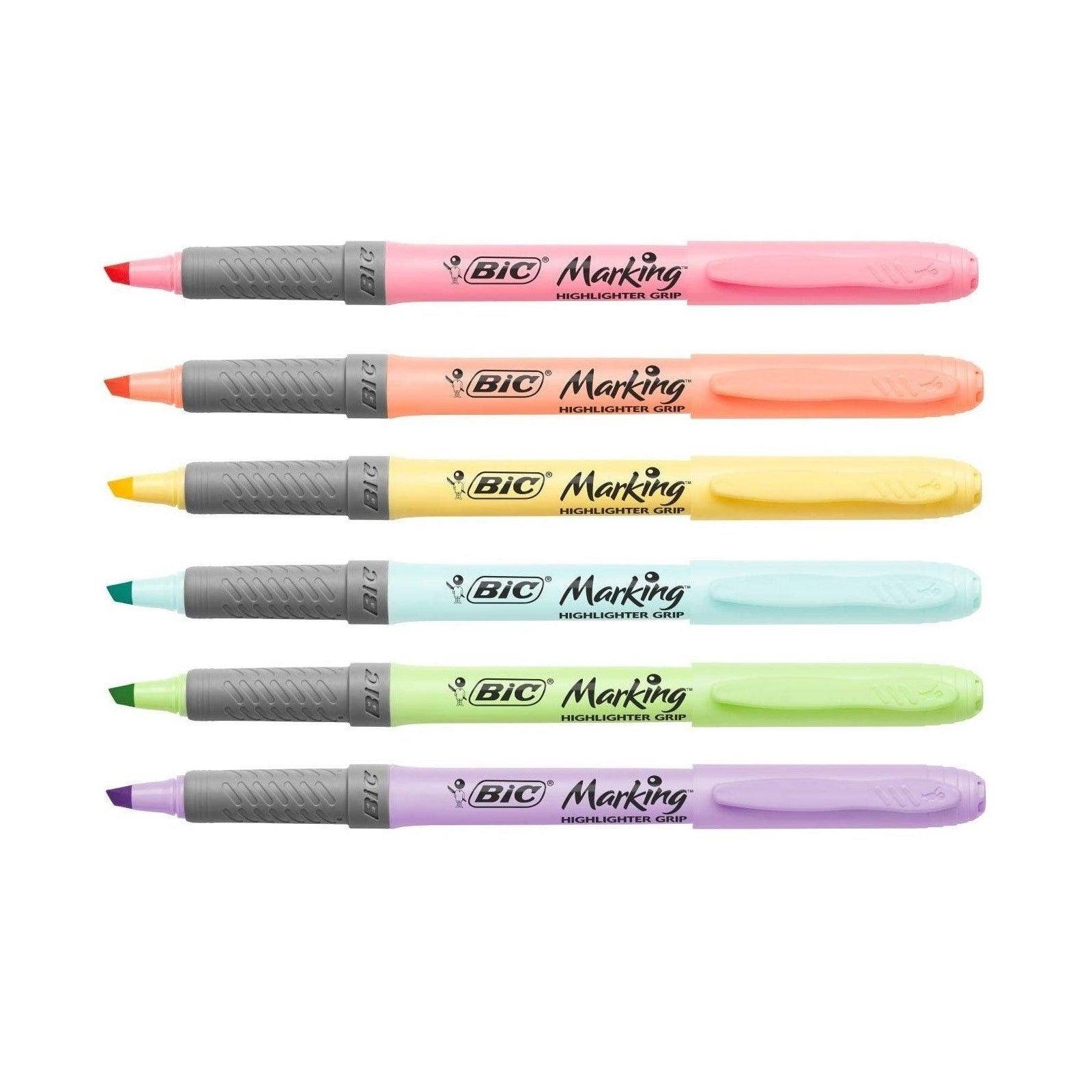 (Pre-Order) BIC Marking highlighter grip Pastel series 1.2mm 3.25mm Fluorescent marker BRIGBKPST - CHL-STORE 
