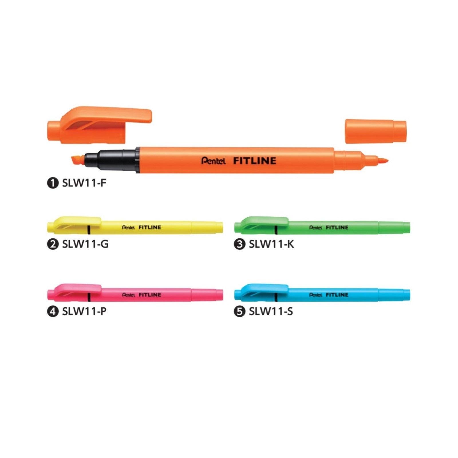 (Pre-Order) PENTEL FITLINE Thick: 1.5-3.5mm Thin: 1.0mm highlighter SLW11 XSLR3 - CHL-STORE 