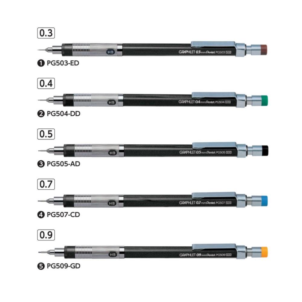 (Pre-Order) PENTEL Graflet 0.3~0.9mm HB drafting mechanical pencil PG50 Z2-1N - CHL-STORE 