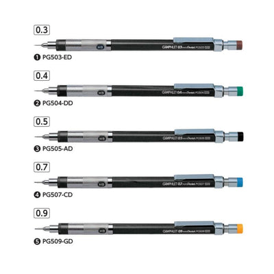 (Pre-Order) PENTEL Graflet 0.3~0.9mm HB drafting mechanical pencil PG50 Z2-1N - CHL-STORE 