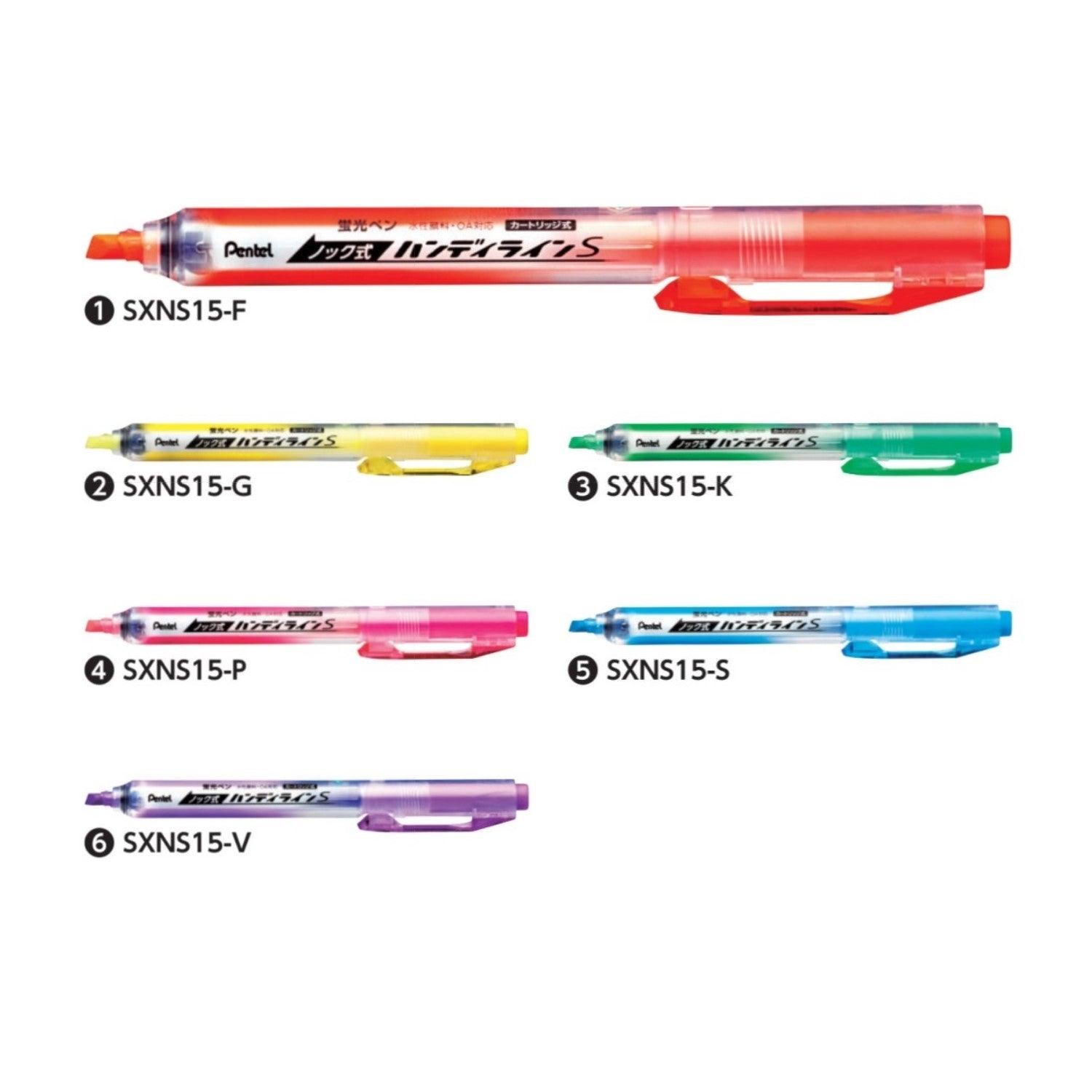 (Pre-Order) PENTEL Retractable Handy Line S 1~3.5mm highlighter SXNS15 XSLR3 - CHL-STORE 