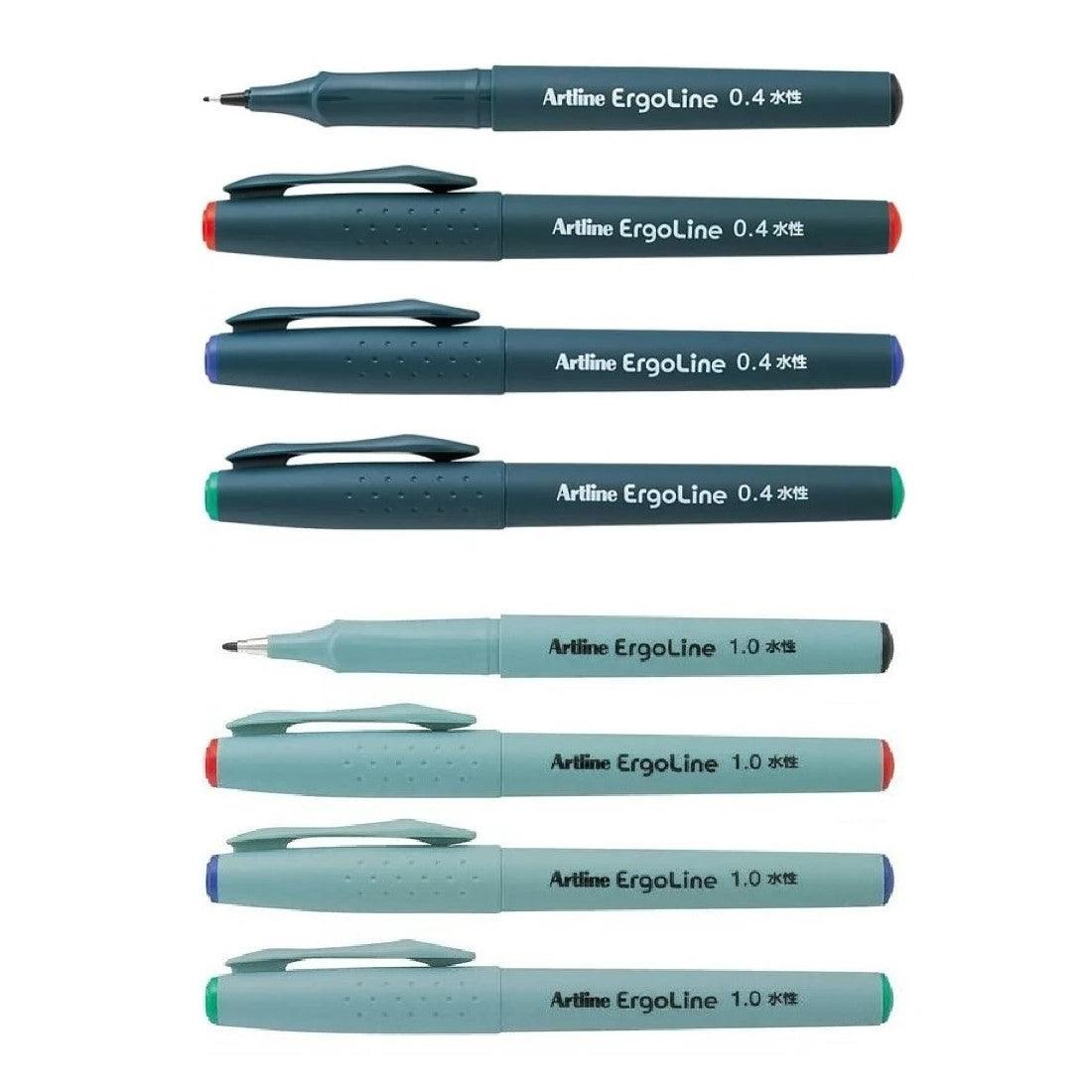 (Pre-Order) SHACHIHATA Artline 0.4mm 1.0mm ergoline felt-tip pen K-3400 K-3600 - CHL-STORE 
