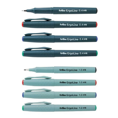 (Pre-Order) SHACHIHATA Artline 0.4mm 1.0mm ergoline felt-tip pen K-3400 K-3600 - CHL-STORE 