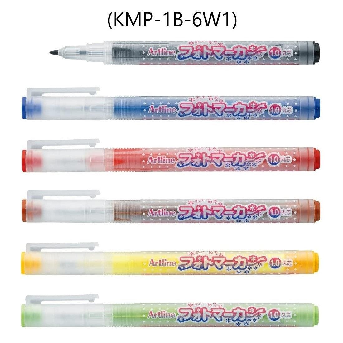 (Pre-Order) SHACHIHATA Artline 1.0mm photo marker KMP-1B/6W - CHL-STORE 