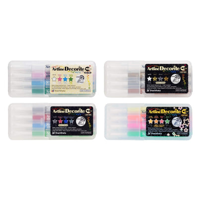 (Pre-Order) SHACHIHATA Artline Deco Light brush 4 Color Set EDF-F/4PSH - CHL-STORE 