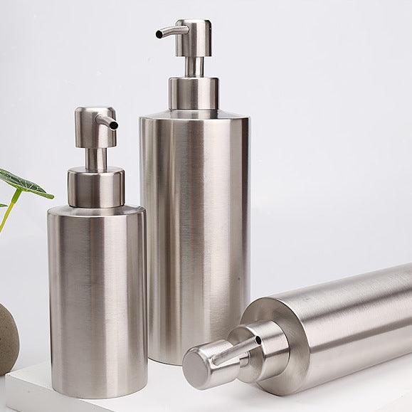 (pre-order)Stainless Steel Cylindrical Lotion Dispenser Hand Sanitizer Storage Bottle Sub-bottling LI-000016 - CHL-STORE 