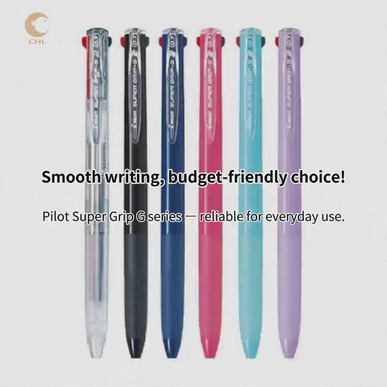 PILOT BSGK-10EFOP SUPER GRIP‧G Ocean Plastic Recycling Environmental Recycling 0.5/0.7MM Ballpoint Pen (Black Ink) - CHL-STORE 
