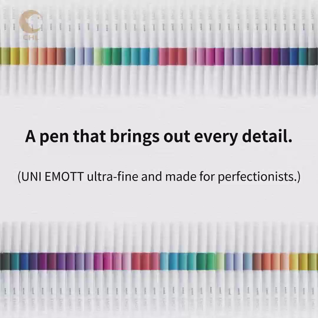 UNI EMOTT water-resistant color pen water-based pen signature pen drawing creation hand-drawn drawing note illustration stroke drawing