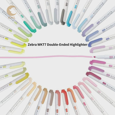 ZEBRA MILDLINER WKT7 double-headed highlighter water-based highlighter marker pen highlighter - CHL-STORE 