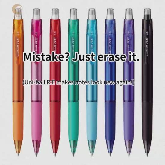 UNI uni-ball R:E3 third generation solid color 0.5MM three-color magic eraser pen eraser pen URE350005 - CHL-STORE 