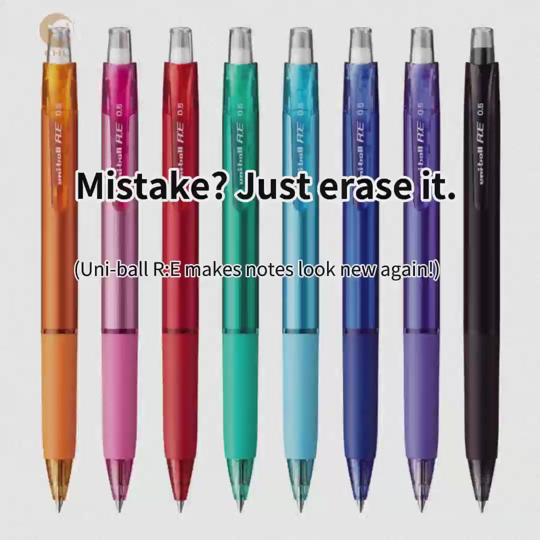 UNI uni-ball R:E3 third generation solid color 0.5MM three-color magic eraser pen eraser pen URE350005 - CHL-STORE 