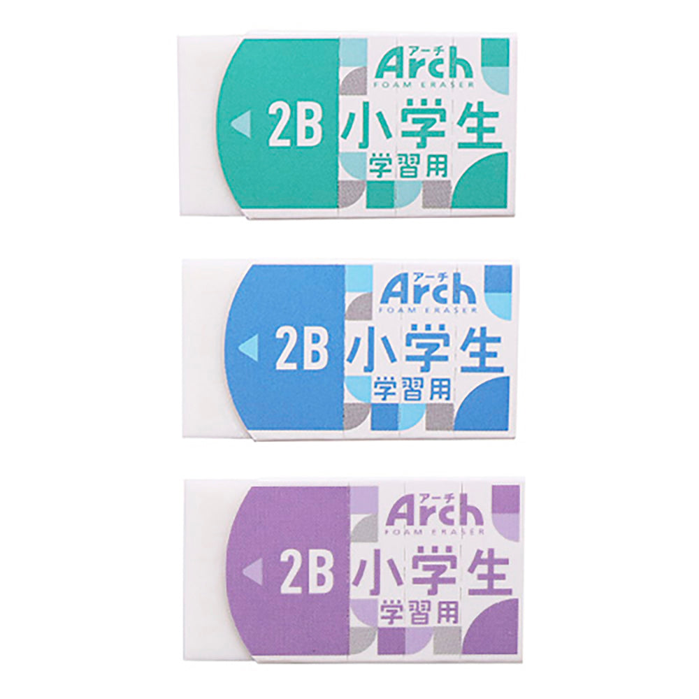 Sakura Arch Anti-Fold Eraser – Japanese Exam Stationery for Elementary Students (2B Pencil – RFAG-M)