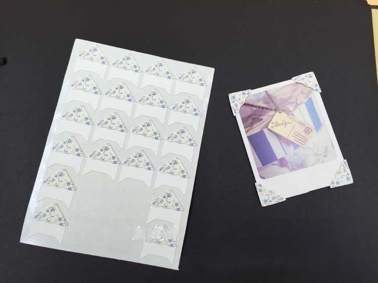 Romantic flower series 24pcs DIY photo fixed corner stickers flower butterfly series national flag photo fixed stickers NP-H7TRIA-001 - CHL-STORE 