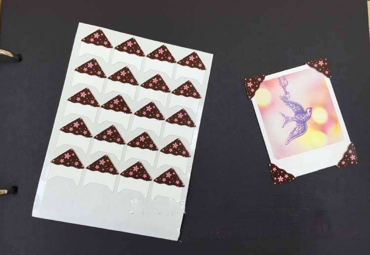 Romantic flower series 24pcs DIY photo fixed corner stickers flower butterfly series national flag photo fixed stickers NP-H7TRIA-001 - CHL-STORE 