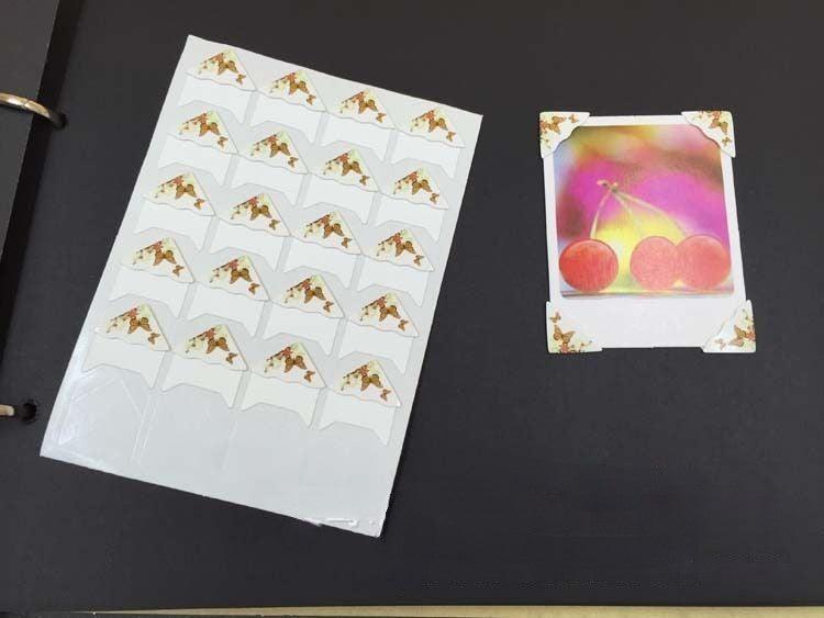 Romantic flower series 24pcs DIY photo fixed corner stickers flower butterfly series national flag photo fixed stickers NP-H7TRIA-001 - CHL-STORE 