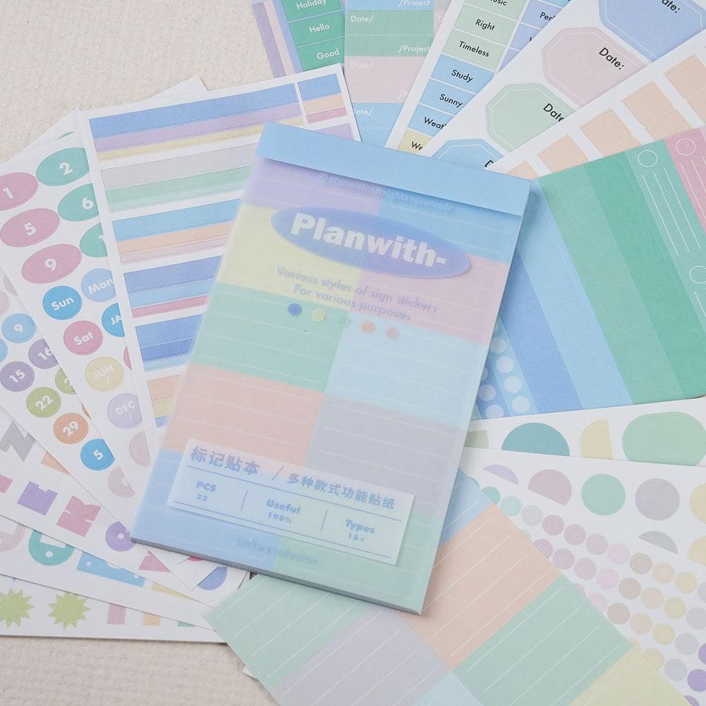 RosyPosy multifunctional learning key mark stickers classification index mark convenience stickers - CHL-STORE 