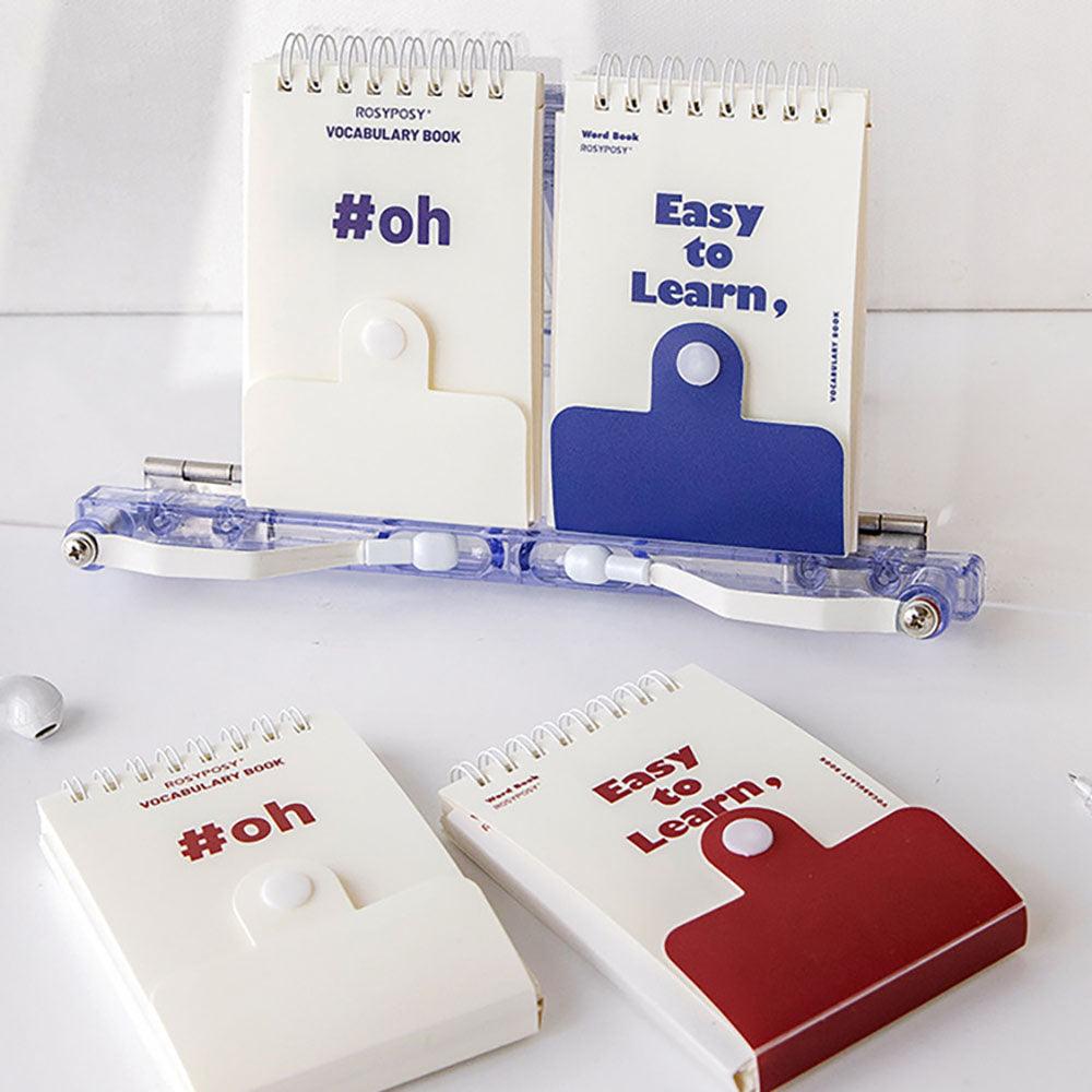 RosyPosy stand-up word notebook oh series easy series Klein blue burgundy red word book essential for memorizing words - CHL-STORE 