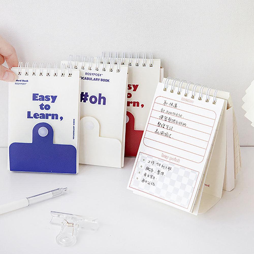 RosyPosy stand-up word notebook oh series easy series Klein blue burgundy red word book essential for memorizing words - CHL-STORE 