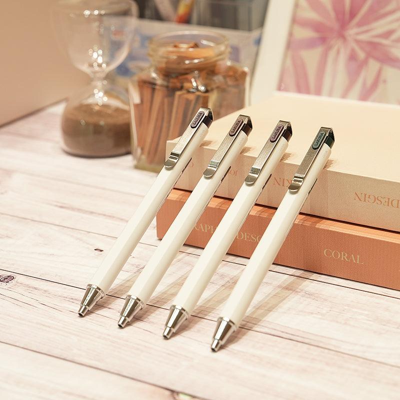SAKURA C-31 Ballsign iD plus 0.5mm Limited White Barrel Pen Ink Mocha Brown Wine Red Deep Purple Forest Green - CHL-STORE 