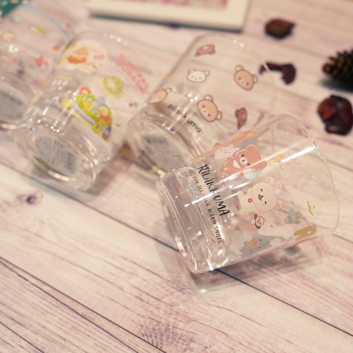 San-X Sumikko Gurashi Joint Rilakkuma Sumikko Gurashi Acrylic Auxiliary Teacup Mouthwash Cup Water Cup - CHL-STORE 