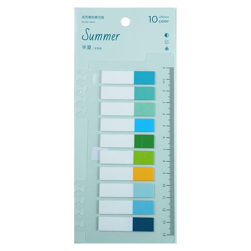 See Eslite Retro Color Index Stickers Notes 200 Sheets Ruler NP-000019 - CHL-STORE 