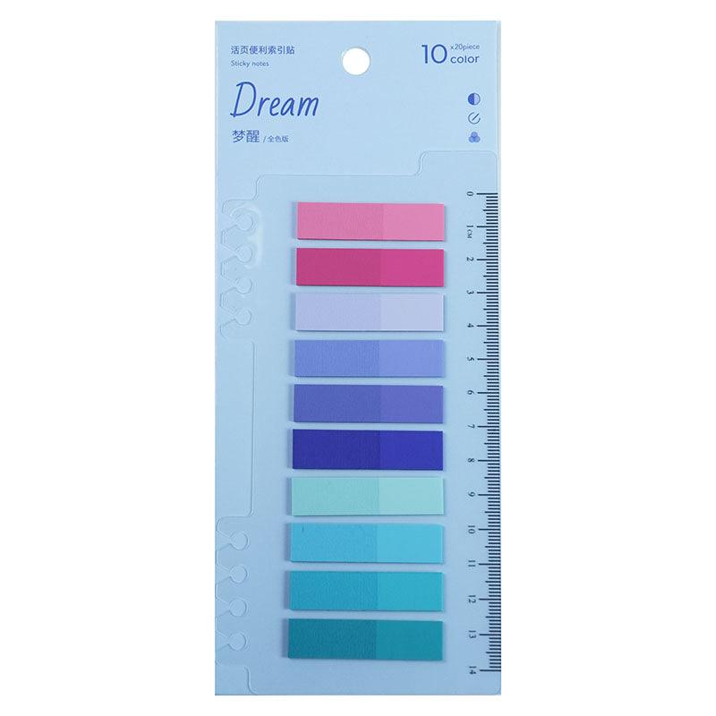See Eslite Retro Color Index Stickers Notes 200 Sheets Ruler NP-000019 - CHL-STORE 