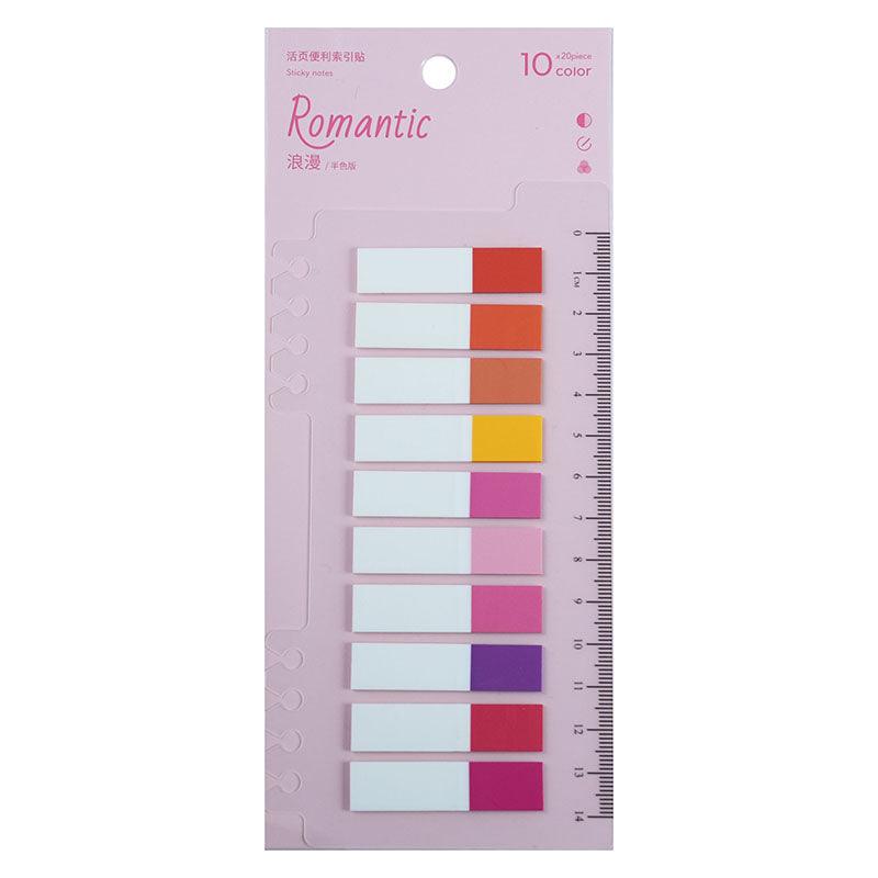 See Eslite Retro Color Index Stickers Notes 200 Sheets Ruler NP-000019 - CHL-STORE 